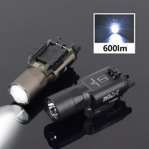 전술 Surefire 스카우트 라이트 무기 건 랜턴 라이플 스트로브 손전등 후레쉬 후레쉬 사냥 X300 X300U X300UH B XH35 권총 X300V