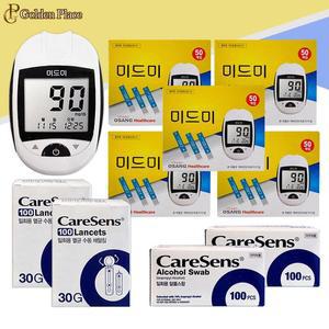 미드미 혈당측정기+시험지250매+침200개+솜200매 혈당계 검사지 스트립 G