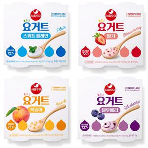서울우유 요거트 85g 24개 택1 블루베리/스위트플레인/딸기/복숭아
