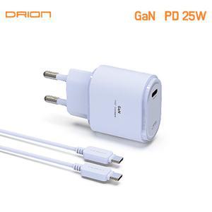 드리온 GaN PD25W C타입1포트 CtoC케이블포함 라벤더CTOC충전기 휴대용 스마트 가정용폰 용폰 충전기 휴대