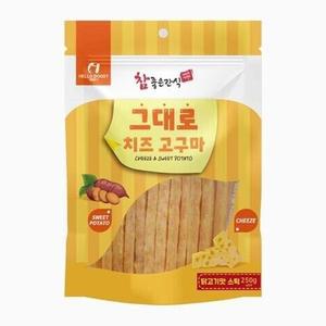 강아지 치즈 고구마말이 닭고기맛 스틱 250g 1P 간식 (WFGWTBI)
