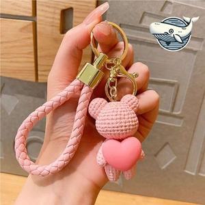 [기타]사랑스러운 하트곰 캐릭터 가방 키링 장식 핑크 (WFGYNSJ)