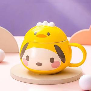 [HYIK0KLK_4B]포차코 대용량컵 입체 뚜껑 머그컵 370ml