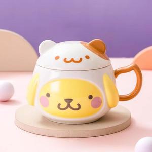 [HYIK0KLL_4B]폼폼푸린 뚜껑머그 입체 뚜껑 머그컵 440ml