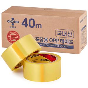 오공 경포장 투명 박스테이프 40미터 50개 1박스