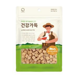 굿데이 건강가득 강아지간식 닭가슴살 황태 큐브 300g