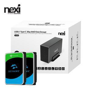 [이선디지탈][8TB 합본]넥시 DAS NX1438 2베이 - 스카이호크 4TB X 2개 구성