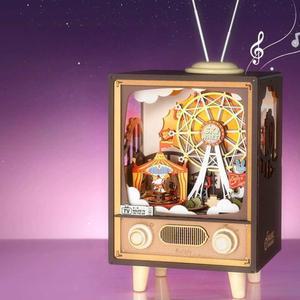 amc01 부모와 3D ROLIFE 오르골 관람차원목 일몰 키트 TV 원목