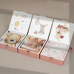 [멜로우앤]순면 이중 거즈 블랭킷+손수건 2종 세트  아기 이불 유모차 담요