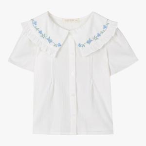 [보리보리/일로딜로]플라워 자수카라 블라우스 IDBL2450Z 해운대점