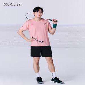 테크니스트 TNT6539 PK 남성 여성 기획 반팔티셔츠 게임복 배드민턴 탁구 스쿼시 스포츠웨어 TNT6539 PK