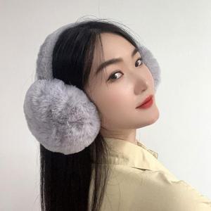 [MEL22PO1_53DU]마카롱 호빵 귀마개 그레이 남녀공용