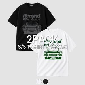 [2PACK] 리마인드 클래식 로고 오버핏 티셔츠 2COLOR