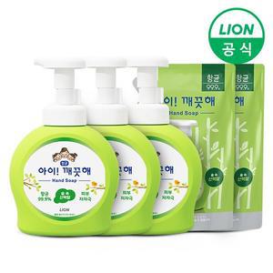 아이깨끗해 손세정제 숲속산책 용기 490ml 3개+리필 450ml 2개