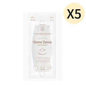 꼼마꼼마 끈조절 KF94 마스크 대형 흰색 추천 40매 X5