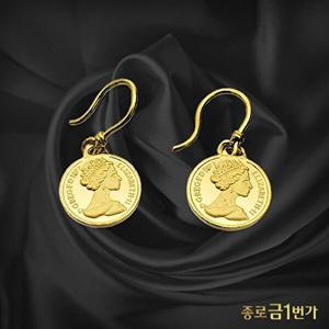 [종로금1번가]여자 순금 귀걸이 여왕  3.75g