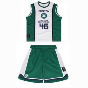 NBA BOS 폴리메쉬 슬리브리스 베스킷볼 팬츠세트 그린 K252TS091TP091P