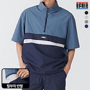 스프리스 남성 소매 탈부착 3단 배색 아노락 점퍼