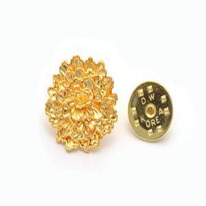 24K 순금 볼륨 꽃잎 플라워 브로치 7.5g
