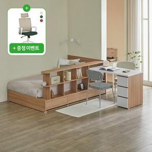 [파로마] 큐브B 책상 책장선반 파티션 수납침대 학생침대 풀세트 SS 인디파워독립매트 (착불)