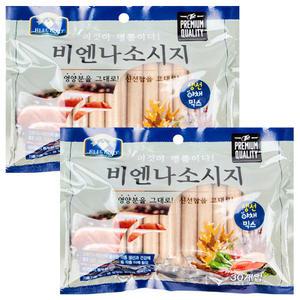 벨버드 비엔나 소시지 생선 야채 30p X 2개 강아지 소세지 간식
