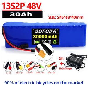 2024  스쿠터 리튬 이온 배터리 팩 BMS 및  48V 30Ah 1000w 13S2P XT60 30000mAh