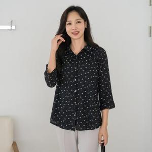 엄마옷 마담4060 패턴오픈카라블라우스 여름옷 -ZBL2504058-