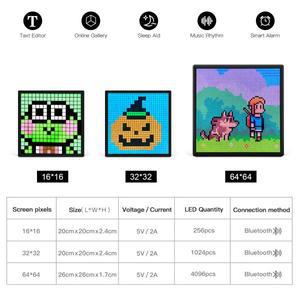 LED 스마트 광고 조명 로그인 디지털 디스플레이 매트릭스 픽셀 화면 USB 5V 액자 블루투스 APP DIY 애니메