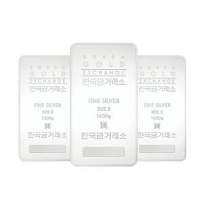 갤러리아 한국금거래소 실버바 3kg(1000g×3개)