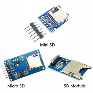 마이크로 SD 모듈 스토리지 확장 보드, 미니 TF 카드 메모리 아두이노 ARM 핀 포함, 5V, 6
