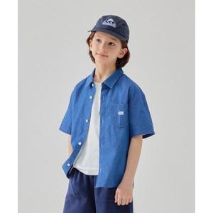LEE 키즈 베이직 해지 데님 반팔 셔츠 인디고미디움 LK2502SS08IM