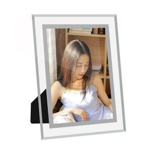 (7인치) 투명 유리 노프레임 탁상 사진 포토 액자 7인치 /사진액자/포토액자/데코용액자/인테리어액자