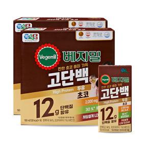 베지밀 고단백 두유 초코 190ml x32개