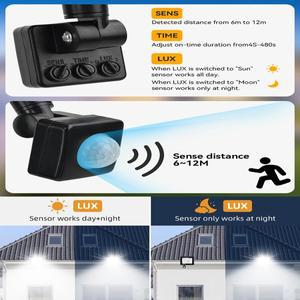 LED 투광 조명 PIR 모션 센서 야외 20W 30W 50W 100W AC220V 방수 프로젝터 스포트라이트 정원