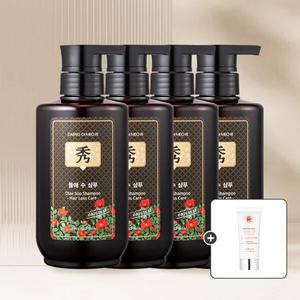 [댕기머리] 들애수 샴푸 500ml 4개+핑크 톤업 선크림 50ml