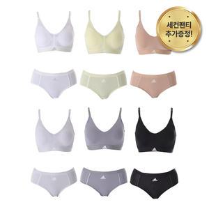 아디다스언더웨어 아디다스 퍼포먼스 기능성 브라팬티 1세트+세컨드 팬티