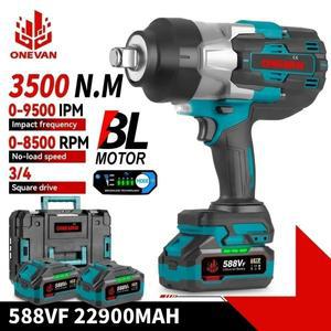 ONEVAN 3500N.M 브러시리스 전기 임팩트 렌치 21V 배터리 용 3/4 고 토크 무선 공구