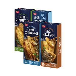 동원 순살 생선구이세트 (고등어 고등어light 가자미 삼치) 70g 4개 전자레인지 반찬 아이 자취 혼밥