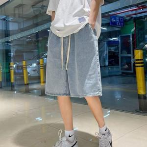 런칭기념 LND 남여공용 데님 버뮤다 밴딩 팬츠 5부 바지 데님 반바지 M-3XL