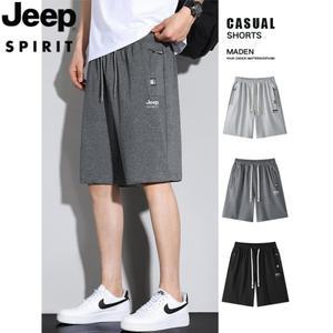 JEEP 지프 순면 반바지 남성 여름 빅사이즈 편한 고무줄 트레이닝 반바지