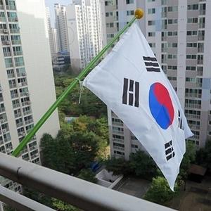 태극기깃발 태극기 축제용 응원용 국기 엉킴방지 장식용태극기 가정용태극기 회전 용태극기국기봉세트