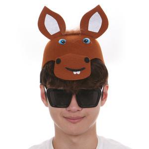 부직포 동물 모자 갈색 말 분장 역할 소품 용품 파티 놀이 재롱잔치 장기자랑 연극 무대 의상 소품 코스튬