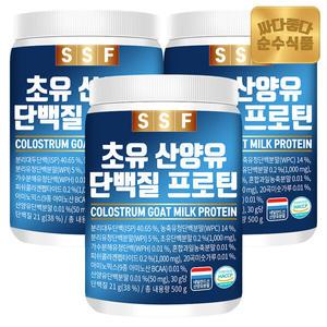 [결제단10%]순수식품 초유 산양유 단백질 프로틴 쉐이크 실속형 500g x 3통 / 파우더 유청 저분자 콜라겐