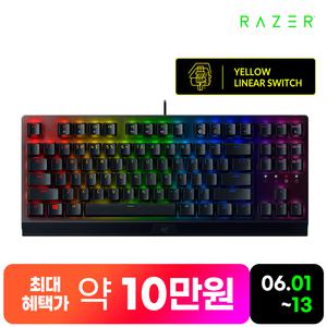 레이저코리아 블랙위도우 V3 텐키리스 리니어 한글 Blackwidow V3 TKL Linear KR 게이밍 키보드