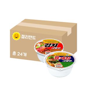 농심 육개장사발면 12개 + 김치사발면 12개
