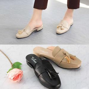 [NS홈쇼핑][애슬릿] 스퀘어 테슬 여성 뮬 블로퍼 3cm[29590264]