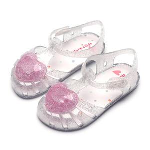 마리앤키즈 유아동 하트 젤리샌들 아기 반짝이 젤리슈즈