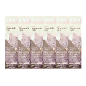 2080 퓨어 핑크 솔트 치약 마일드 민트향 120g x6개