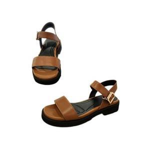 [세라] (2color) 경량 아웃솔 3cm 소가죽 컴포트 여성 발목 스트랩 샌들 c24s507