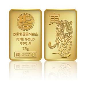 갤러리아 대한민국금거래소 호랑이 골드바 75g_고급케이스
